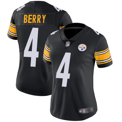 Women Pittsburgh Steelers Football #4 Limited Black Jordan Berry Home Vapor Untouchable Nike NFL Jersey